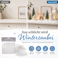 Weißer Deko-Schnee ca. 85 g – Kunstschnee für Winterdeko & Basteln