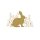 Osterservietten 33x33 Weiß Goldfarben - Papierservietten mit Hase
