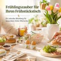 Eierbecher Ostern Hase Gold 2er-Set mit Geschenkkarton
