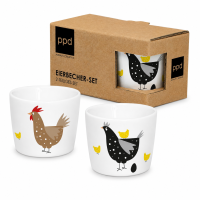 Eierbecher Ostern Huhn & Küken 2er-Set mit Geschenkkarton