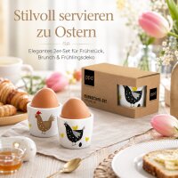 Eierbecher Ostern Huhn & Küken 2er-Set mit Geschenkkarton