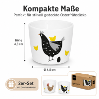 Eierbecher Ostern Huhn & Küken 2er-Set mit Geschenkkarton