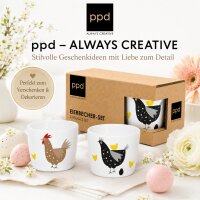 Eierbecher Ostern Huhn & Küken 2er-Set mit Geschenkkarton