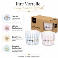 Eierbecher Lieblingspapi & Lieblingsmami 2er-Set mit Geschenkkarton