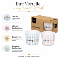 Eierbecher Lieblingspapi & Lieblingsmami 2er-Set mit Geschenkkarton