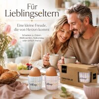 Eierbecher Lieblingspapi & Lieblingsmami 2er-Set mit Geschenkkarton