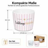 Eierbecher Lieblingspapi & Lieblingsmami 2er-Set mit Geschenkkarton