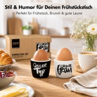 PPD Eierbecher Geiler Typ & Schöne Frau 2er-Set mit Geschenkkarton