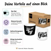 PPD Eierbecher Geiler Typ & Schöne Frau 2er-Set mit Geschenkkarton