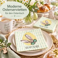 Osterservietten 33x33 Creme - Papier Servietten für Ostertisch