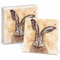 Oster Servietten Hase 33x33 Braun Beige -...