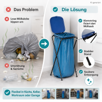 Müllsackständermit Deckel 120 Liter