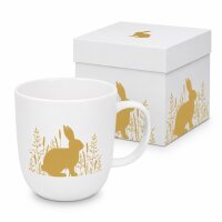 Osterbecher Hase Gold 300 ml mit Geschenkbox