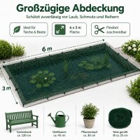 Teichabdecknetz 6 x 3 m, Masche 20x20 mm