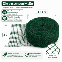 Teichabdecknetz 6 x 3 m, Masche 20x20 mm