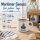 Steingutbecher Captain 300 ml – maritimer Becher in Emaille-Optik