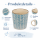 Steingutbecher Reactive Glaze Blau mit Blattmuster