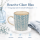 Steingutbecher Reactive Glaze Blau mit Blattmuster