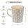 Steingutbecher Reactive Glaze Grau mit Blattmuster