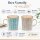 Steingutbecher 2er Set Reactive Glaze Blau & Grau