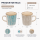 Steingutbecher 2er Set Reactive Glaze Blau & Grau