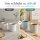 Steingutbecher 2er Set Reactive Glaze Blau & Grau