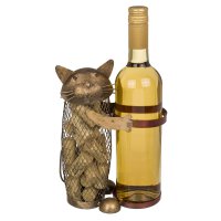 Flaschenhalter & Korkensammler Katze