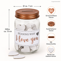 Geschenkglas Reasons Why I Love You