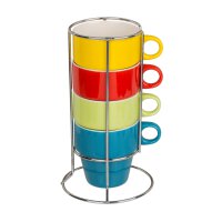 Kaffebecher Farbenfroh 4er-SET 200ml