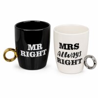 Becher 2er Set Mr Right & Mrs Always Right mit...