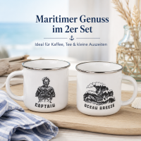 Maritimer Kaffeebecher Welle & Seemann 2er-SET