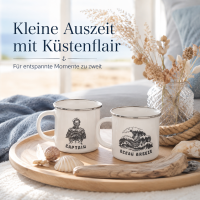Maritimer Kaffeebecher Welle & Seemann 2er-SET