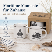 Maritimer Kaffeebecher Welle & Seemann 2er-SET