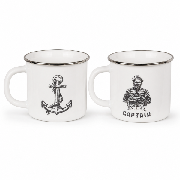 Maritimer Kaffeebecher Anker & Seemann 2er-SET