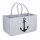 Kaminholztasche aus Filz mit Anker 25 x 50 cm