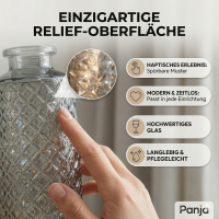 Boltze Home Vase aus Glas Flaschenform - 4er-SET