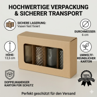 Boltze Home Vase aus Glas Flaschenform - 4er-SET