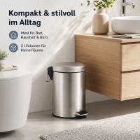 Kosmetikeimer Edelstahl 3L