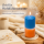 Stumpenkerze mit Farbverlauf Orange-Blau