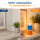 Stumpenkerze mit Farbverlauf Orange-Blau