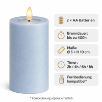 Deluxe Homeart LED Kerze mit Timerfunktion Ice Blue