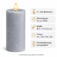 Deluxe Homeart LED Kerze mit Timerfunktion Ice Blue