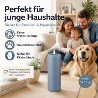 Deluxe Homeart LED Kerze mit Timerfunktion Ice Blue