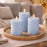 Deluxe Homeart LED Kerze mit Timerfunktion Ice Blue