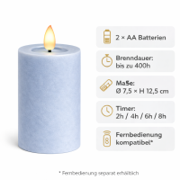 Deluxe Homeart LED Kerze mit Timerfunktion Ice Blue