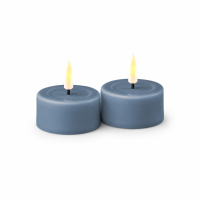 Deluxe Homeart Teelicht 2er Set mit Timerfunktion Ice Blue