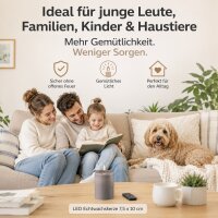 Deluxe Homeart LED Kerze mit Timerfunktion Grau