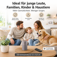 Deluxe Homeart LED Kerze mit Timerfunktion Grau