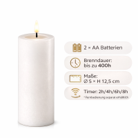 Deluxe Homeart LED Kerze mit Timerfunktion Weiß