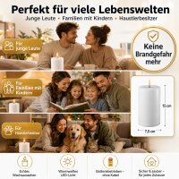 Deluxe Homeart LED Kerze mit Timerfunktion Weiß